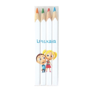 Set de 4 crayons 8,7cm personnalisable