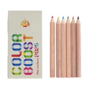 Set de 6 crayons de couleurs Made In France personnalisable