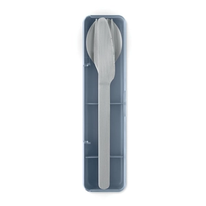 Set de couverts en acier inoxydable avec étui en PP personnalisable