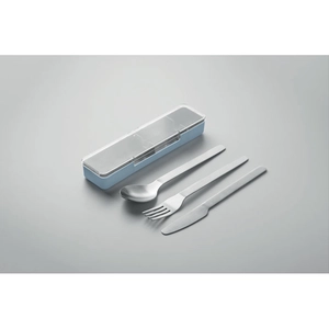 Set de couverts en acier inoxydable avec étui en PP personnalisable
