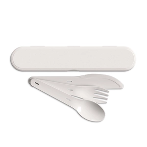 Set de couverts réutilisables en plastique - fabrication France personnalisable
