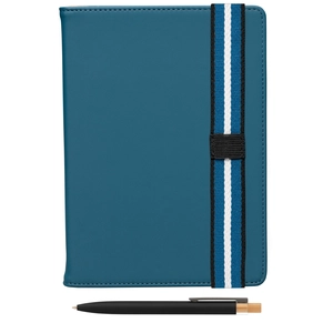 Set de Stylos Recyclés Chevron avec Carnet Rechargeable – A5 personnalisable