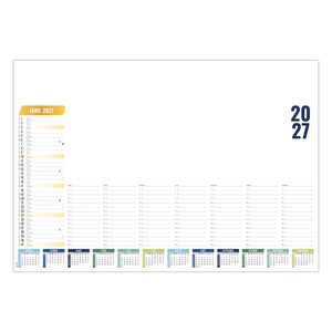 Sous-main publicitaire avec calendrier et feuillets variables hebdo