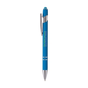 Stylo à bille PRINCE Soft touch, finition chromée personnalisable