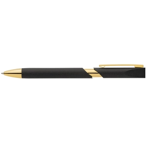 Stylo avec finitions dorées en plastique recyclé personnalisable