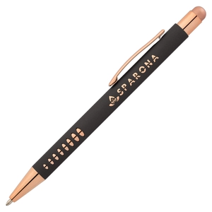 Stylo avec stylet en aluminum avec attributs rose gold personnalisable