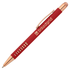 Stylo avec stylet en aluminum avec attributs rose gold personnalisable