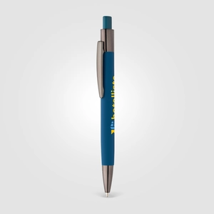 Stylo en aluminium recyclé avec corps soft-touch personnalisable