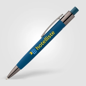 Stylo en aluminium recyclé avec corps soft-touch personnalisable