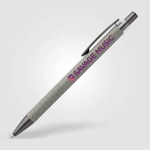 Stylo en aluminium recyclé avec grip imprimé personnalisable