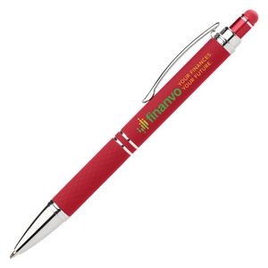 Stylo stylet aux couleurs vives - finition touché doux personnalisable