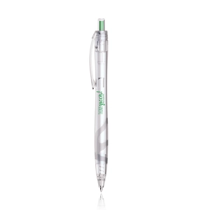 Stylo transparent en RPET avec détail coloré personnalisable