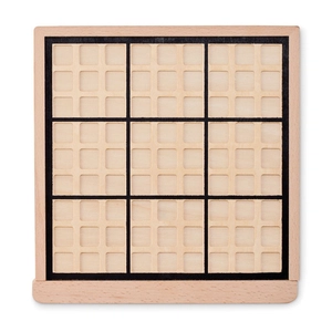 Sudoku en bois - Jeux avec 99 tuiles en bois numérotées personnalisable