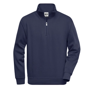 Sweat de travail Homme avec fermeture 1/4 de zip - lavable 60°C personnalisable