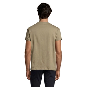 T-shirt homme col rond, 100% coton semi-peigné ringspun personnalisable