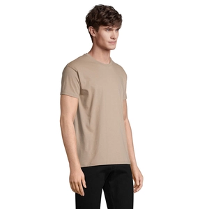 T-shirt homme col rond, 100% coton semi-peigné ringspun personnalisable