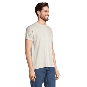T-shirt homme col rond, 100% coton semi-peigné ringspun personnalisable