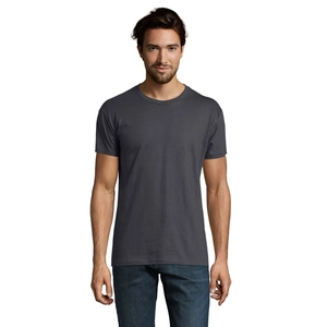 T-shirt homme col rond, 100% coton semi-peigné ringspun personnalisable