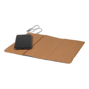 Tapis de souris en liège avec son chargeur sans fil 5W personnalisable