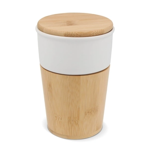 Tasse de bureau en bambou et céramique 300 ml personnalisable