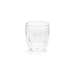 Tasse en verre borosilicate 70 ml double paroi - pratique pour ne pas se brûler personnalisable