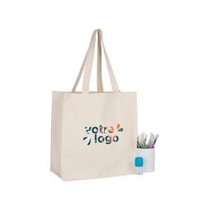 Tote bag 100% coton bio - Cabas PRALO 350g personnalisable