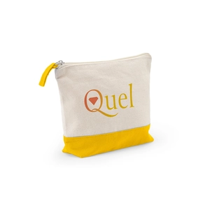 Trousse à cosmétiques 100 % coton (340 g/m²) bicolore personnalisable