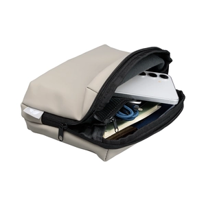 Trousse avec fermeture zippée et multiples poches en rPET – 2L personnalisable