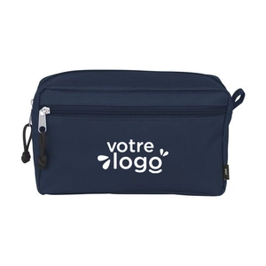 Trousse de toilette avec boucle de suspension en RPET personnalisable