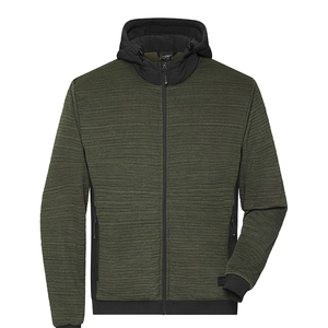 Veste polaire homme matelassée en tricot avec capuche personnalisable