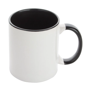 Mug 350 ml en céramique avec anse colorée - livré avec boîte cadeau personnalisable