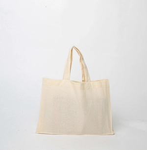 Totebag avec soufflet en coton 140gr - soufflet de 4 cm en bas personnalisable