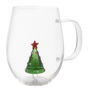 Mug de Noël 550 ml en verre borosilicate personnalisable