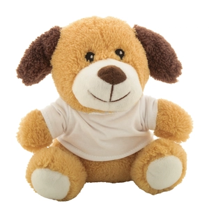 Peluche chien en PET recyclé - personnalisation du T-shirt personnalisable