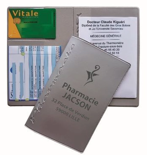 Garde ordonnance, 2 volets découpe pharmacie personnalisable