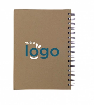 Carnet à spirales A5, bloc notes de 100 feuilles personnalisable