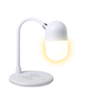 Lampe LED avec chargeur induction et enceinte bluetooth personnalisable