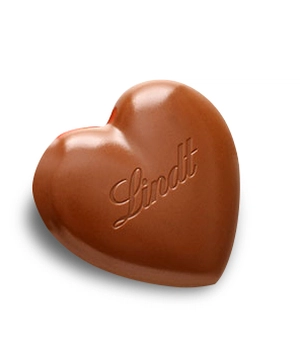 Carte personnalisable avec cœur en chocolat LINDT 5g personnalisable