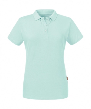 Polo pour femme en coton avec col à trois boutons personnalisable