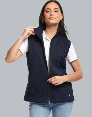 Bodywarmer Softshell Femme Made In France en polyester recyclé personnalisable