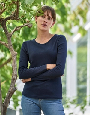 T-shirt à manches longues pour femme en coton personnalisable
