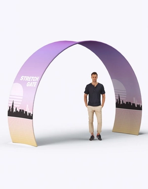 Arche de 245 cm de hauteur en aluminium - grande surface de personnalisable personnalisable
