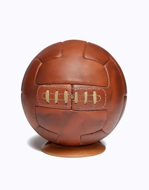 Ballon de Foot en cuir véritable Taille 5 - Ballon de Foot rétro personnalisable