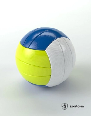 Ballon de Volleyball avec panneaux blancs, jaunes et bleux personnalisable