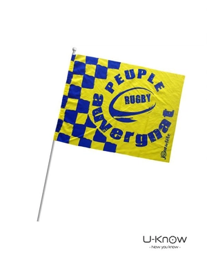 Drapeau de supporter 21x15 cm - Drapeau de stade personnalisable personnalisable