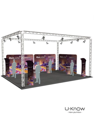 Mur d'image 6x2,3m - Stand droit évènementiel personnalisable