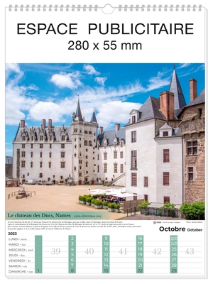 Calendrier Feuillet 2025  PAYSAGES DE France 32 x 43 cm - 13 feuillets personnalisable