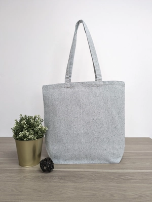 Sac cabas en coton recyclé 280gr avec soufflet 15cm - coton certifié GRS personnalisable