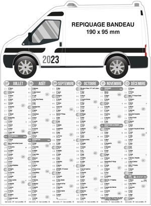 Calendrier bancaire 2025  ARTISAN 55 x 40 cm - 6 mois par face personnalisable