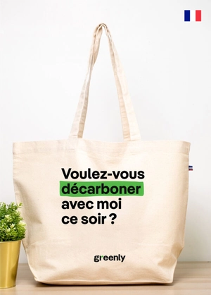 Sac cabas en coton BIO avec soufflet en bas - Sac Made in France 280gr/m2 personnalisable